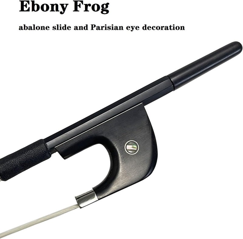 LIEKE Carbon Fiber Upright Bass Bow 4/4 Size German-Style Double Bass Bow - Image 3